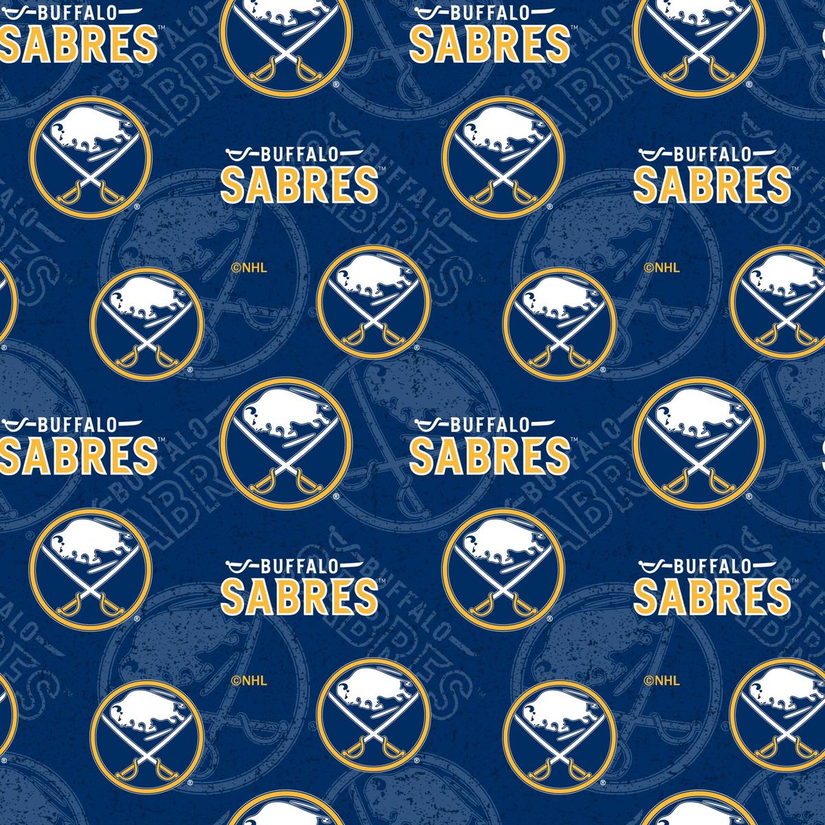 Buffalo Sabres NHL Hockey Tone on Tone Sykel Enterprises Cotton Fabric NHL-1199-SAB