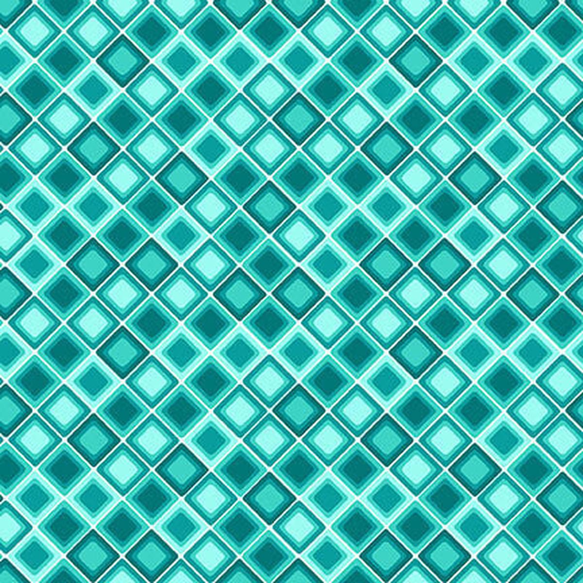 Square One Tonal Square on the Bias Turquoise Urban Essence Designs Blank Quilting Cotton Fabric BQ-2478-67