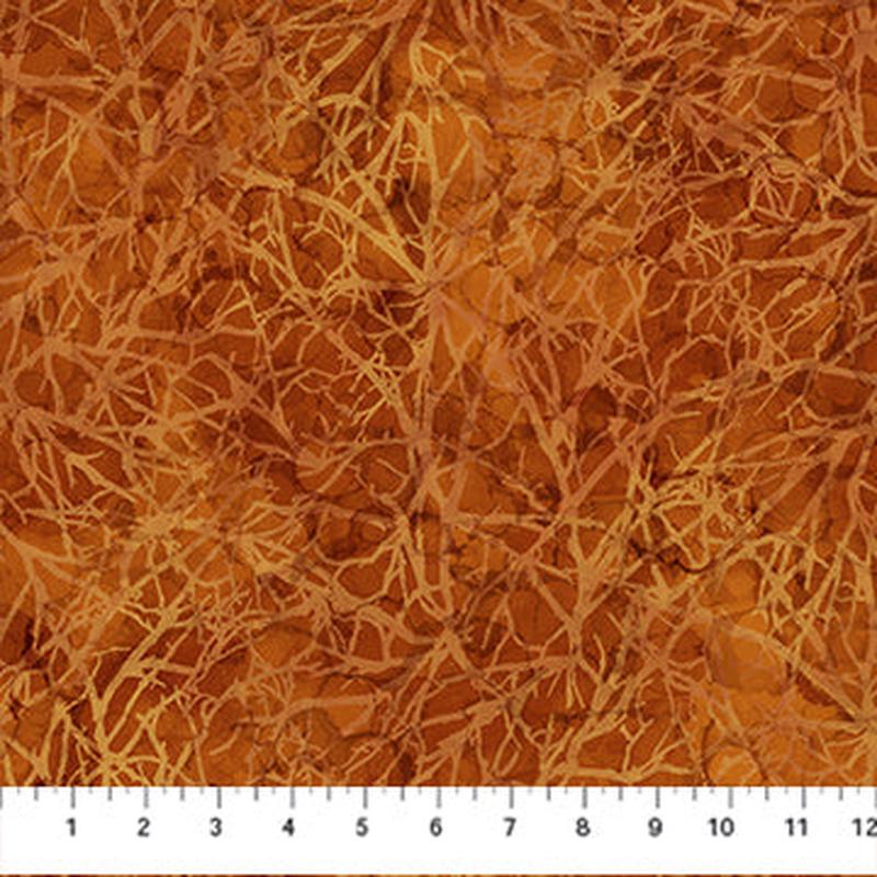 Autumn Breeze Branches Rust Deborah Edwards and Melanie Samra Cotton Fabric  NC-DP28060-38 1