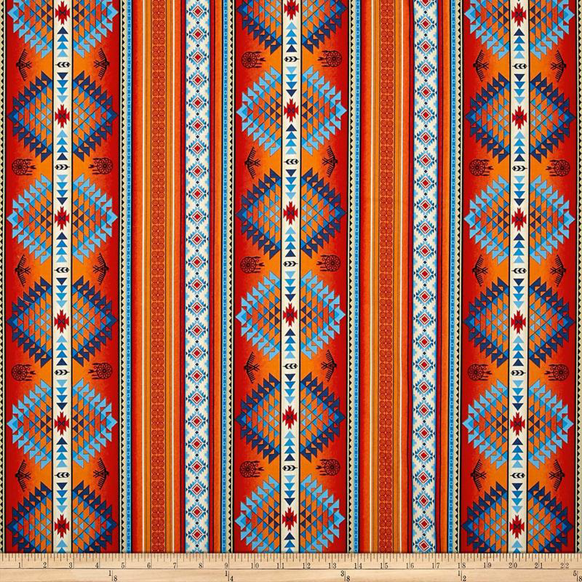 Tucson Stripe Terracotta Elizabeth8217s Studio Cotton Fabric ES-536 Terra