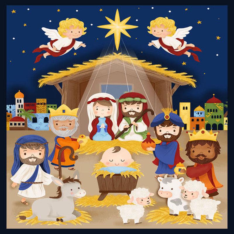Away in a Manger Nativity Panel 36
