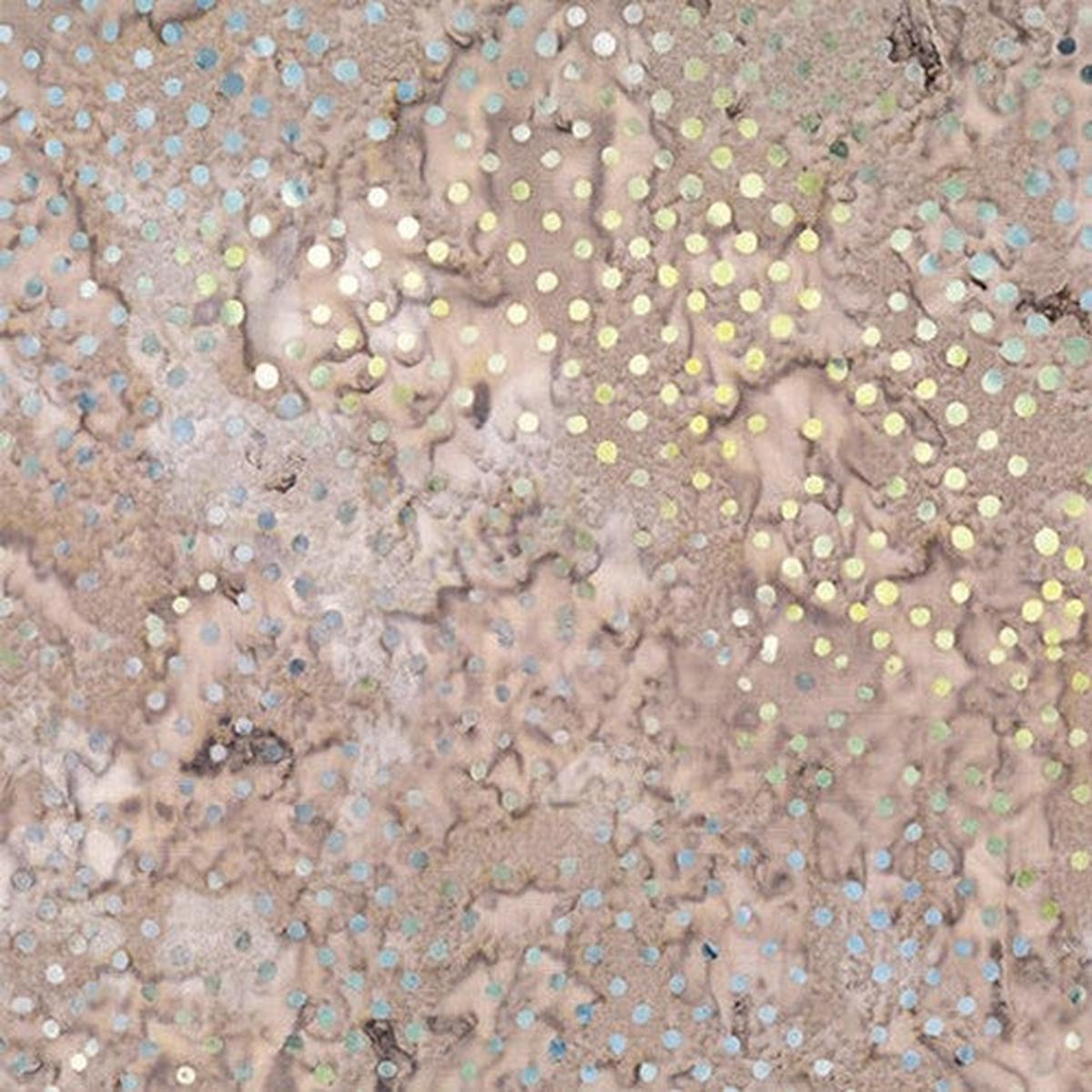 Bali Dot Craze Batik Diamond Dot Taupe Brown Benartex Cotton Fabric BE-9280-71