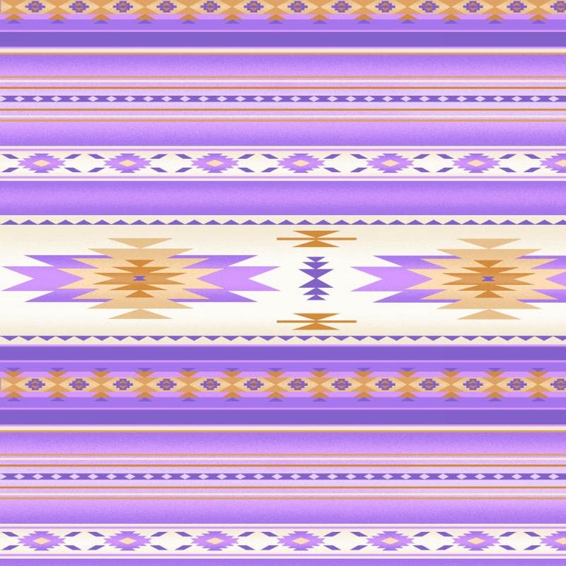 Tucson Aztec Southwestern Native American Stripe Lavender Elizabeth's Studio Cotton Fabric ES-201-LAV 1
