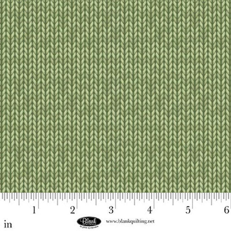 A Purr-fect Holiday Season Knit Green Louise Kay Designs Blank Quilting Cotton Fabric BQ-4067-66 1/2