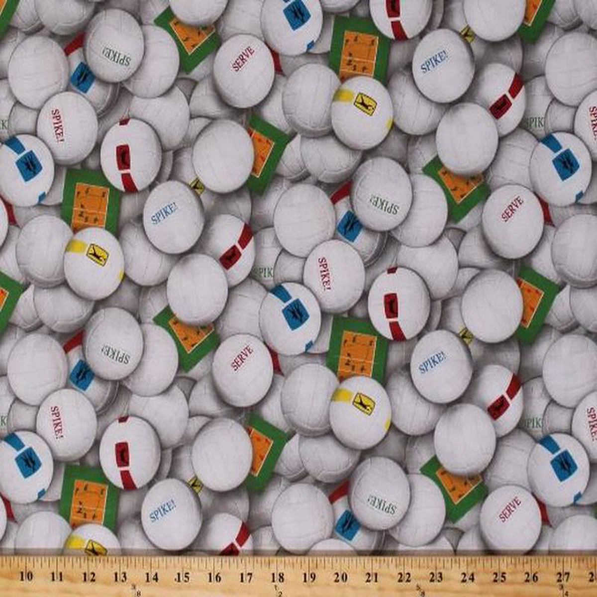 Volleyball Balls Spike Serve Sports Collection Elizabeth8217s Studio Cotton Fabric