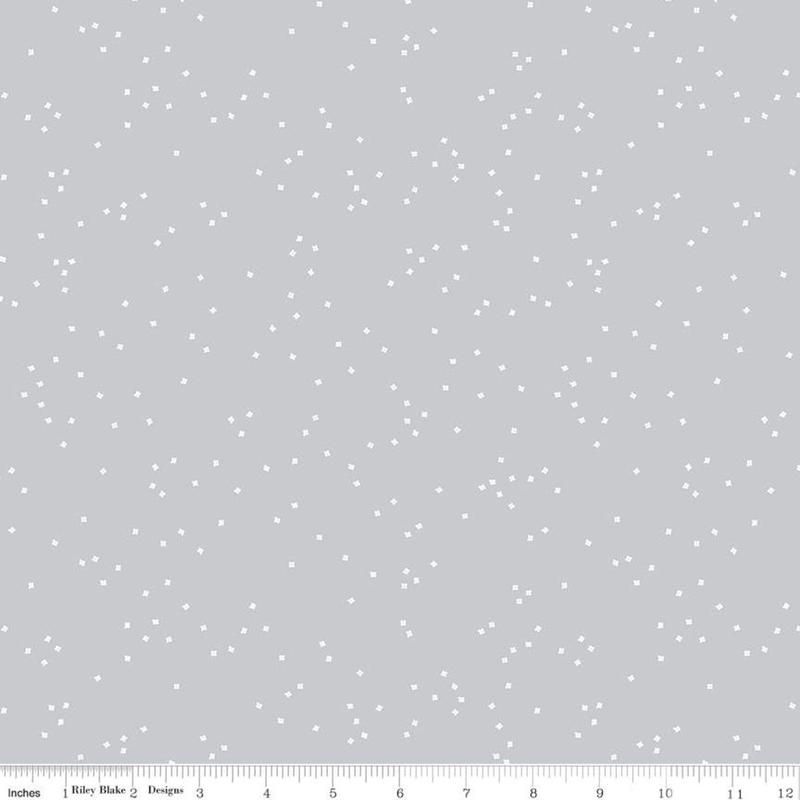 Blossoms Silver Christopher Thompson Riley Blake Designs Cotton Fabric 1