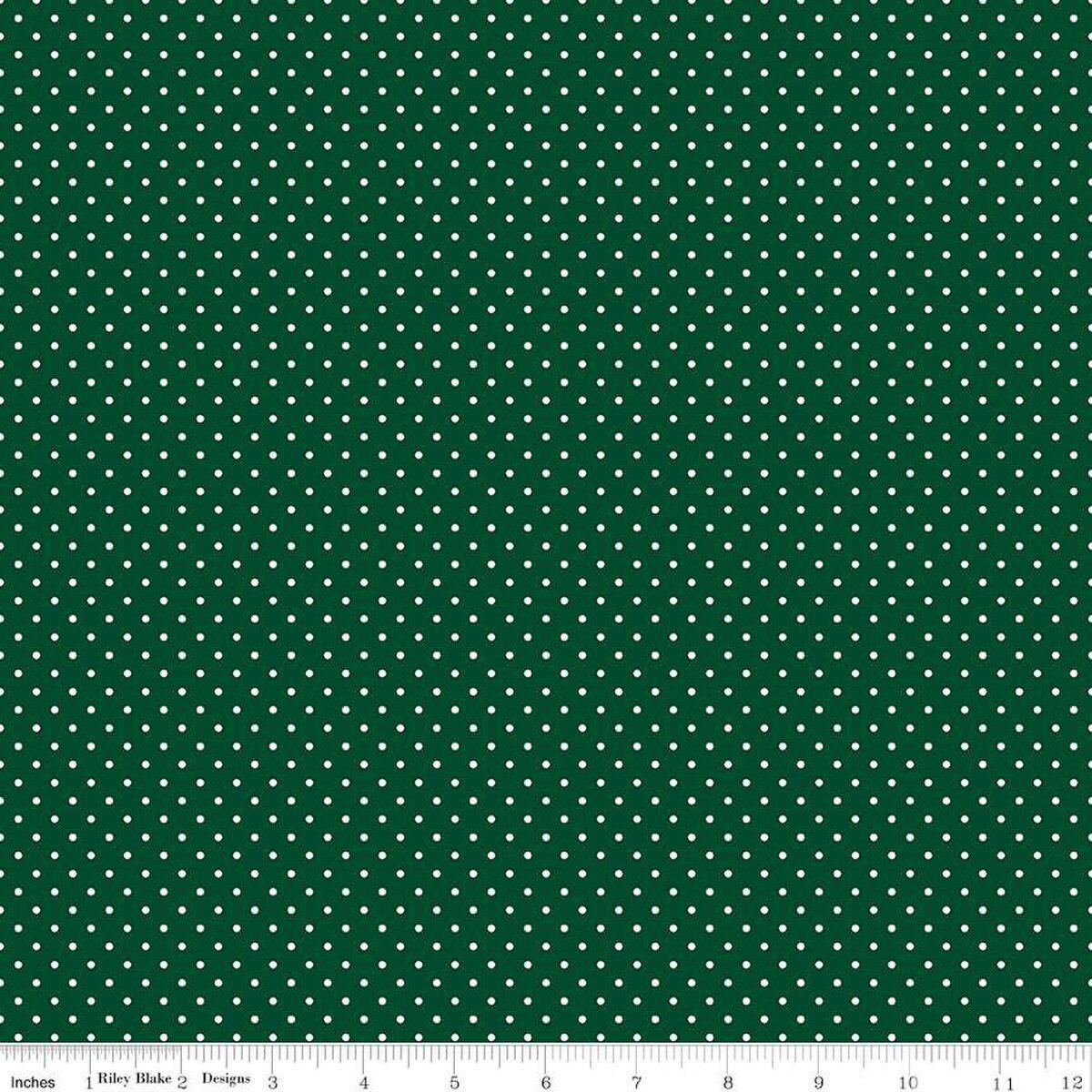 Swiss Dots Christmas Green The RBD Designers Riley Blake Designs Cotton Fabric RB-C670-CHRISTMAS 1