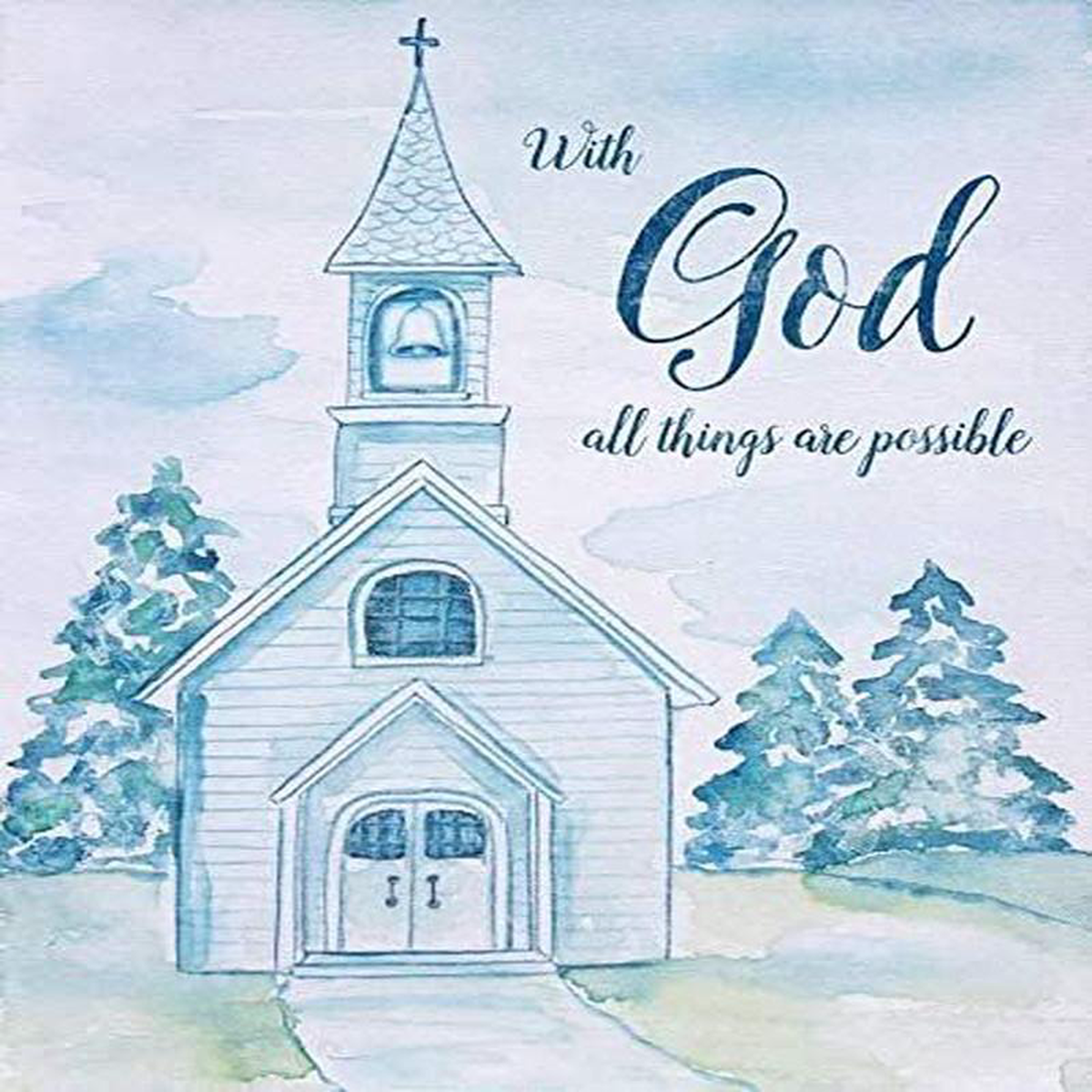 With God All Things are Possible Panel 368243 David Textiles Cotton Fabric DT-AL-3991-9C-1