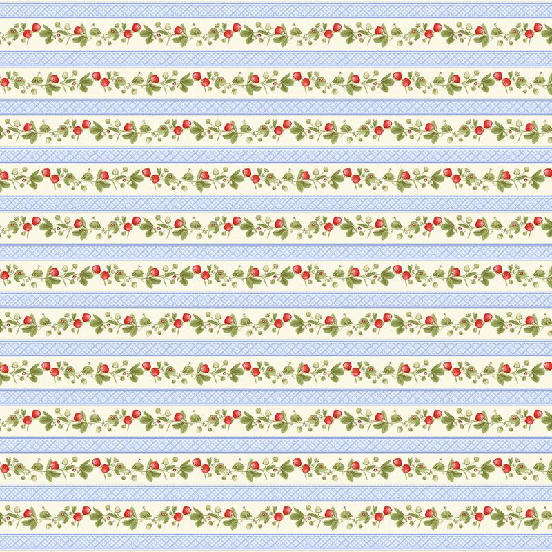Strawberry Garden Large Strawberry Vine Multi Jane Shasky Henry Glass Cotton Fabric