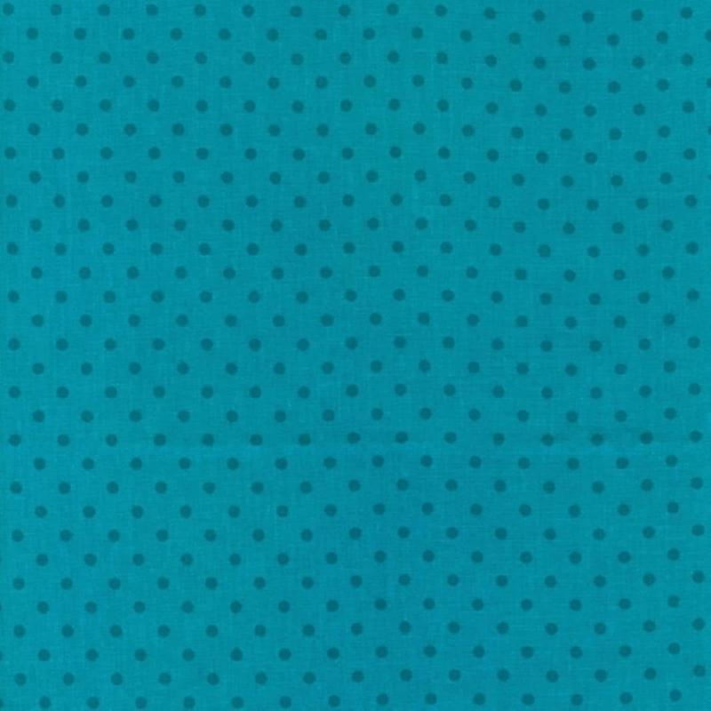 Turquoise dot Turquoise Polka Dot Timeless Treasures Cotton Fabric