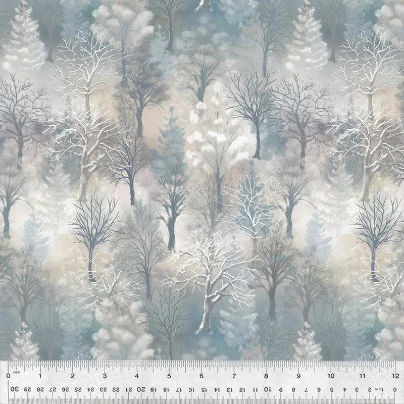 Winter Whisper Winter Woods Day Whistler Studios Windham Fabrics Cotton Fabric WF-54680-2 1/2
