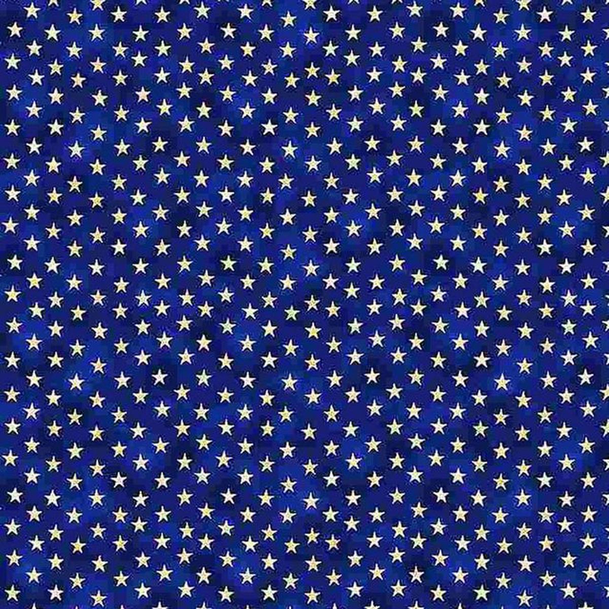 American Freedom USA Patriotic White Stars Blue Timeless Treasures Cotton Fabric TT-C8324-Blue