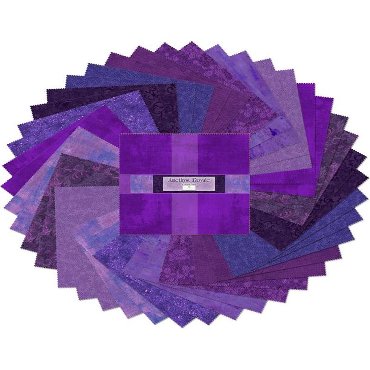 Amethyst Royale 108221 Squares Karat Gems Revised 4-5-24 Wilmington Prints Cotton Fabric WP-512-7-512