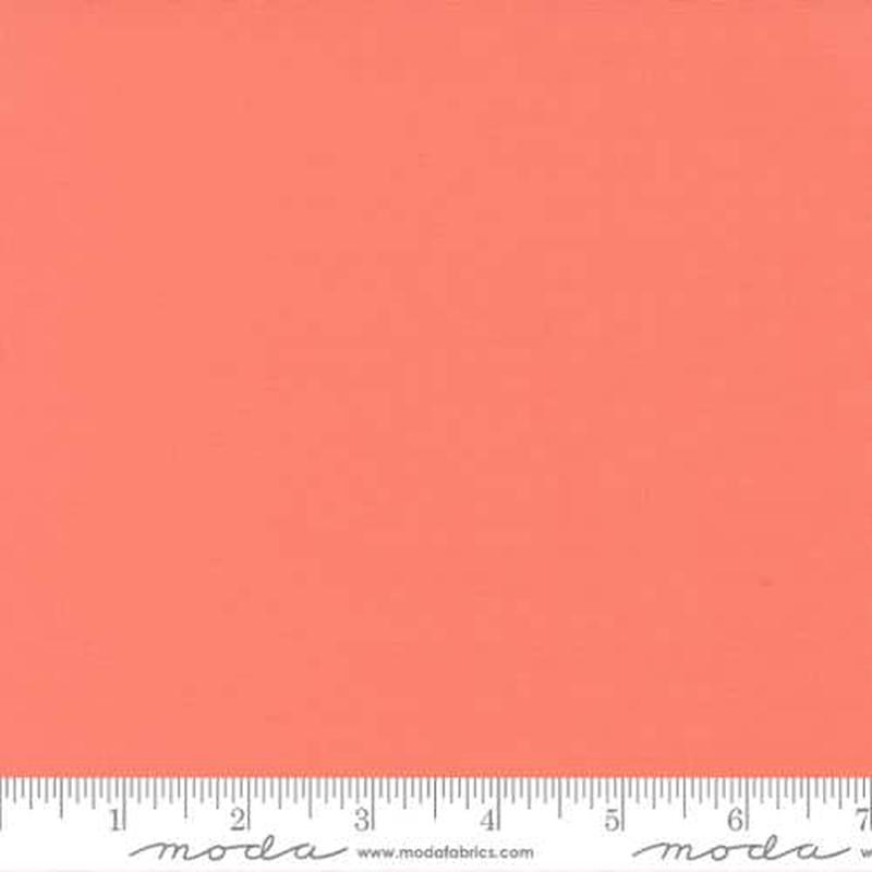 Bella Solid Coral Moda Cotton Fabric 1/2