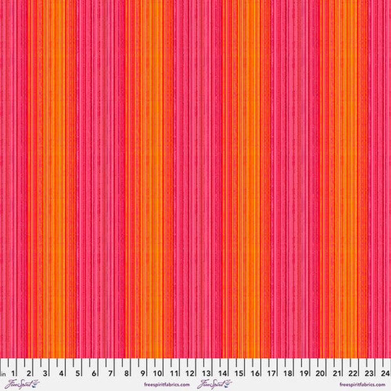 Tropicalism Banana Leaves Warm Orange Pink Odile Bailloeul Free Spirit Cotton Fabric