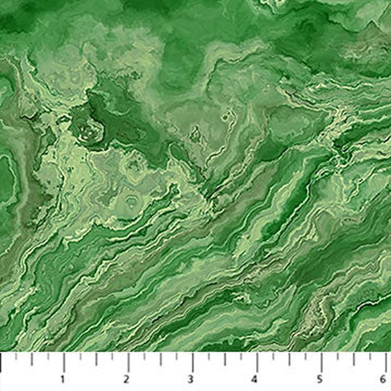 Tranquil Waters Wave Texture Green Deborah Edwards and Melanie Samra Northcott Cotton Fabric NC-DP27210-76 1/2