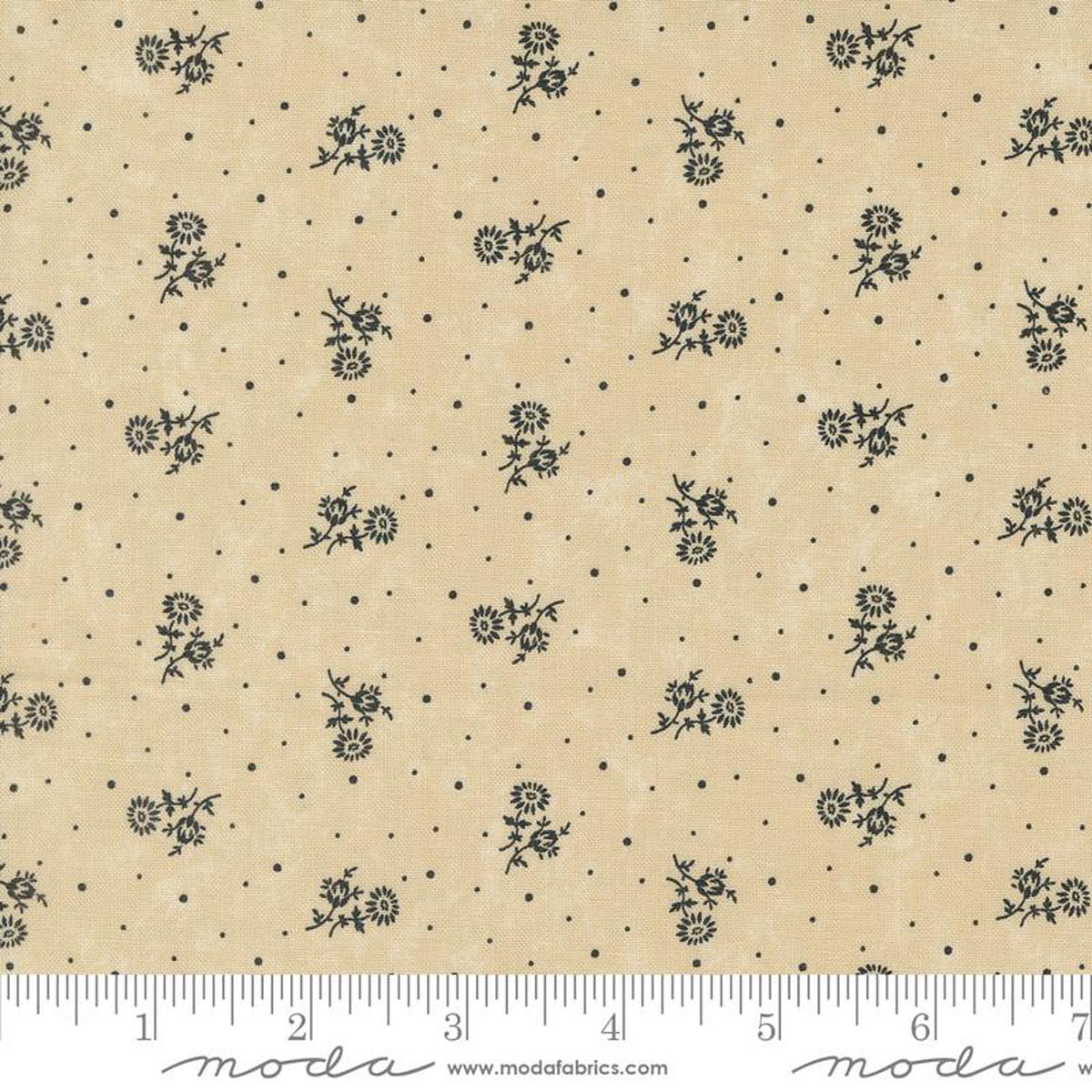 Blackbirds Nest Thistle Ditsy Dots Tan Beige Kansas Troubles Quilters Moda Cotton Fabric