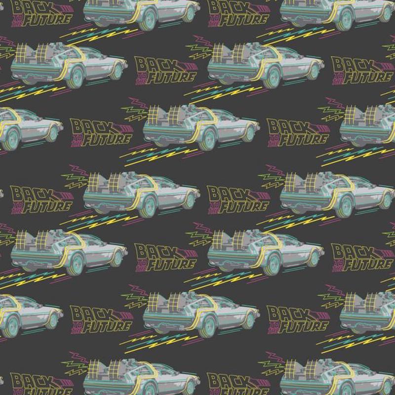 Back to the Future No Roads Grey Camelot Cotton Fabric 1/2