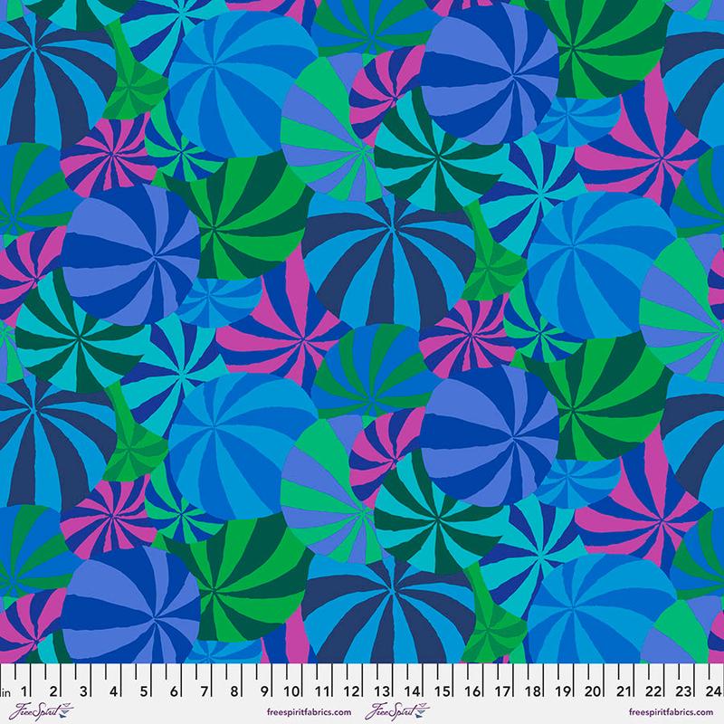 Beach Balls Blue Kaffe 85 & Fabulous Kaffe Fassett Collective Free Spirit Cotton Fabric 1/2