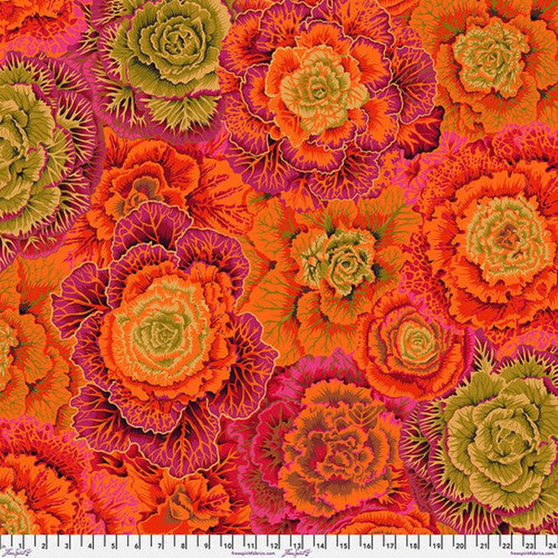 Brassica Rust Philip Jacobs Classics Kaffe Fassett Collective Free Spirit Cotton Fabric FS-PWPJ051.RUSTX 1/2