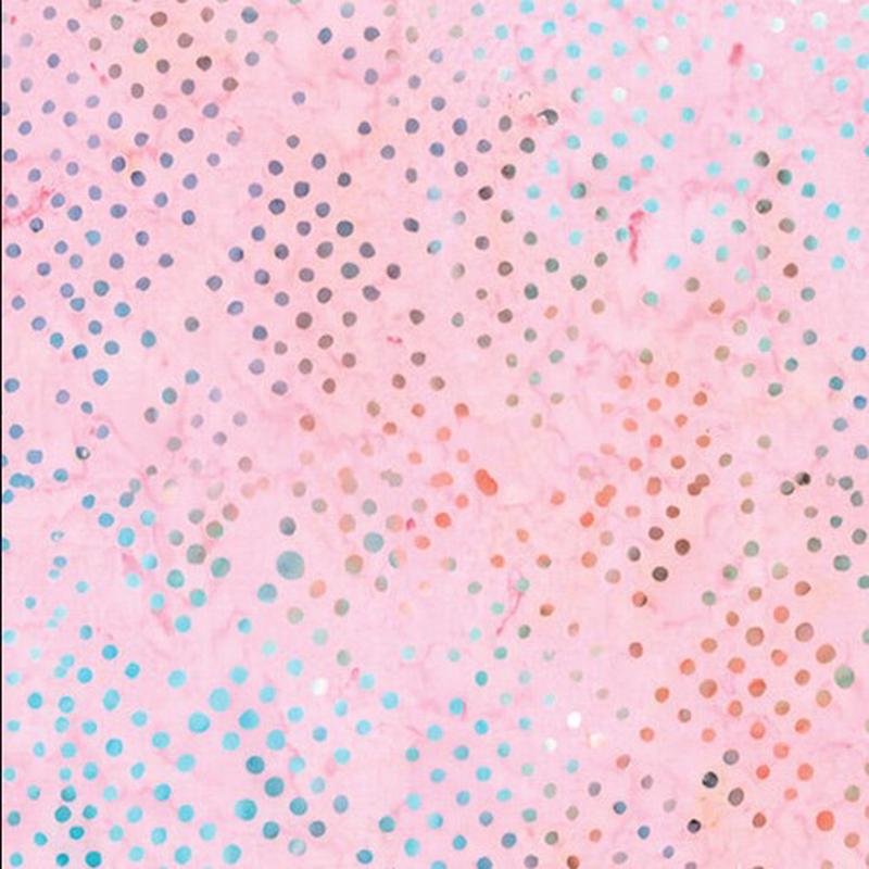 Bali Dot Craze Batik Diamond Dot Pink Benartex Cotton Fabric BE-9280-21 1/2