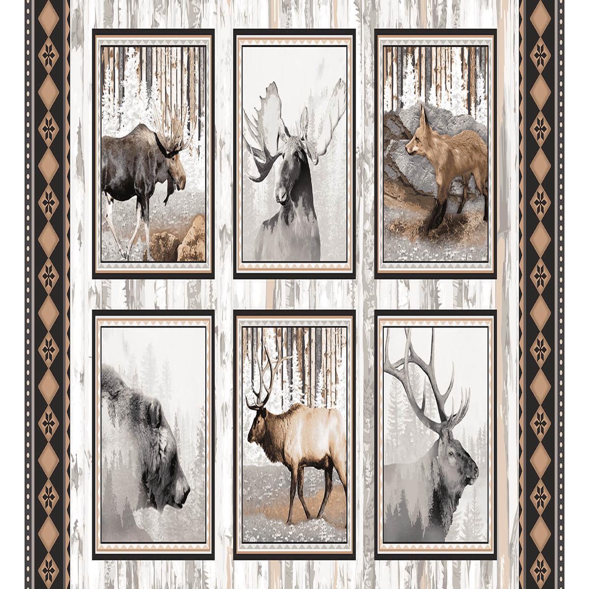 Woodland Whispers 6 Blocks Panel 24