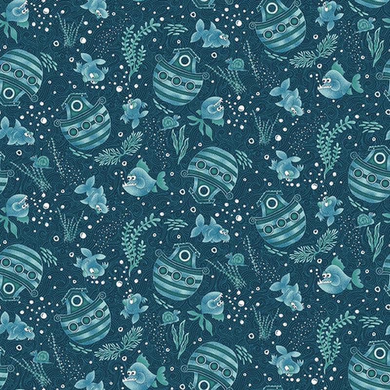 Two By Two Tonal Ark Blue Leanne Anderson and Kaytlyn Kuebler Henry Glass Cotton Fabric HG-1751-77