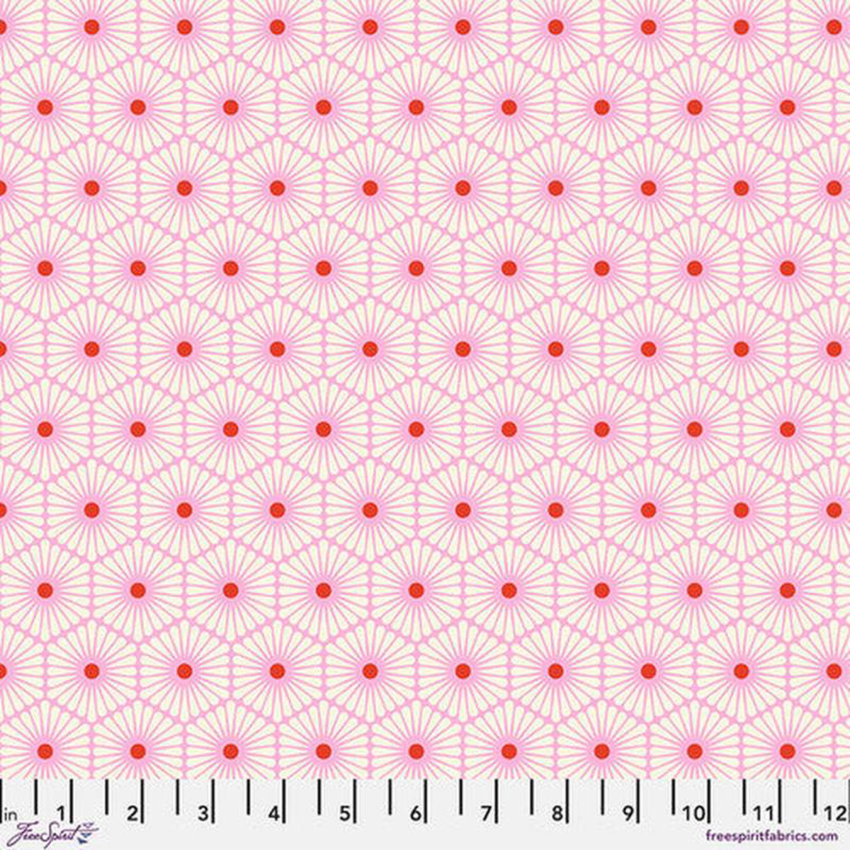 Besties Daisy Chain Blossom Pink Tula Pink Free Spirit Cotton Fabric