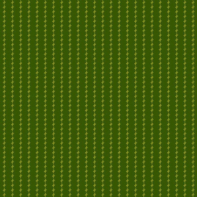 Winter Joy Stripe Green Hannah West Henry Glass Cotton Fabric  HG-2859-66 1