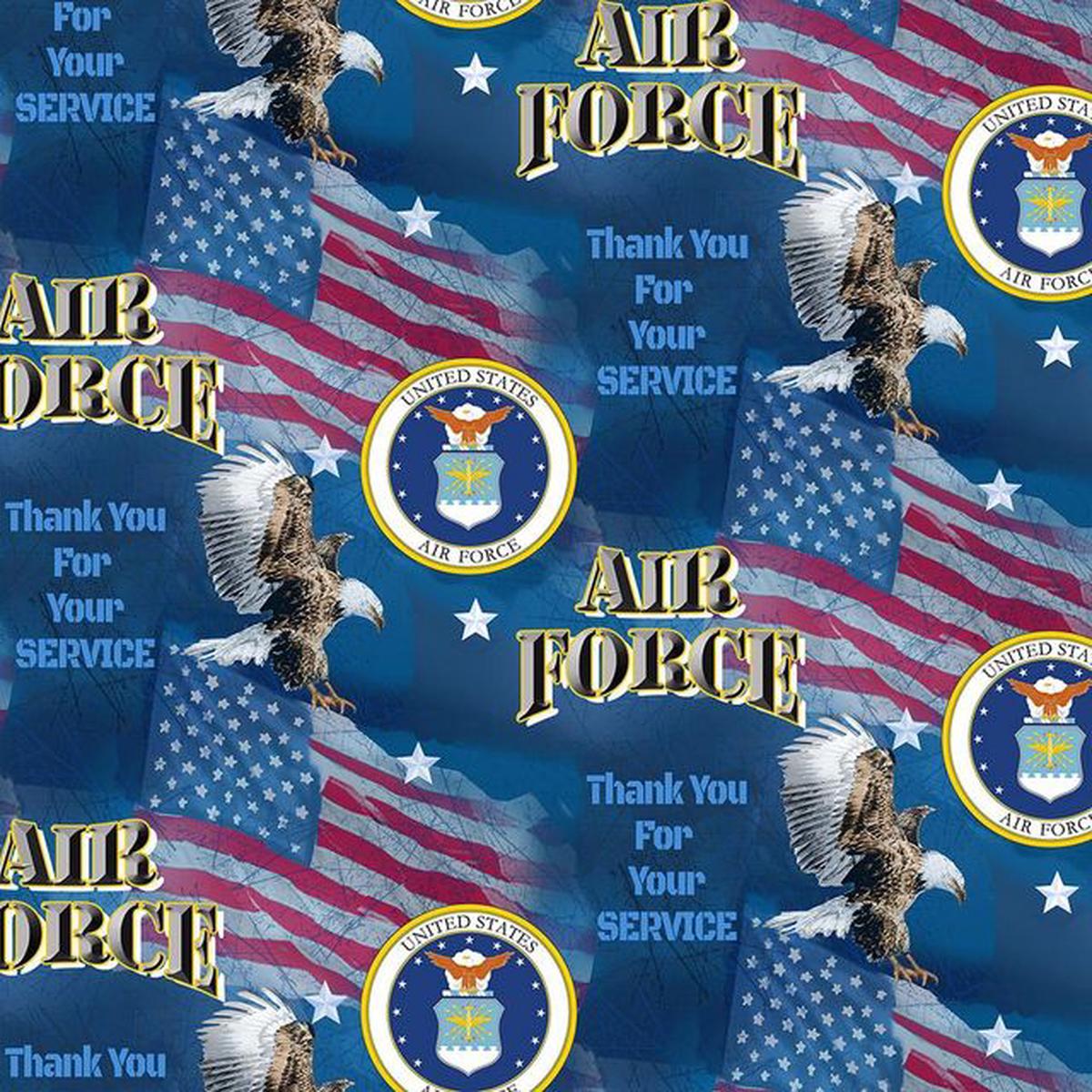 Air Force Armed Forces Military Flags & Decal design Cotton Fabric 1