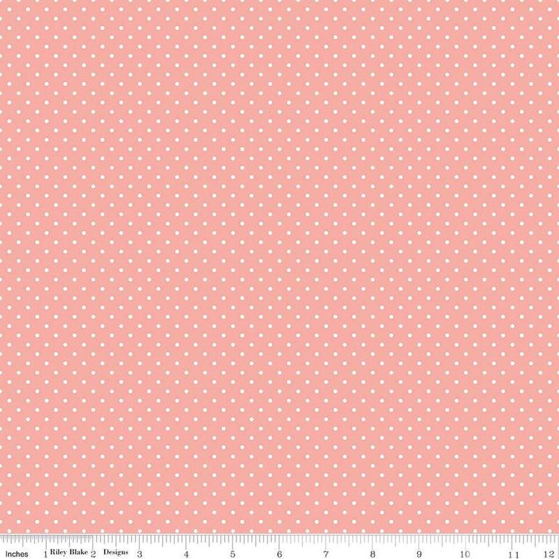 Swiss Dots Apricot Blush Peach The RBD Designers Riley Blake Designs Cotton Fabric RB-C670-APRICOTBLUSH 1