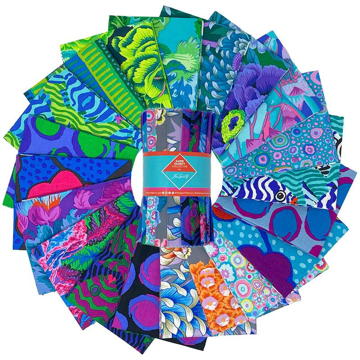 August 2025 Cool 68221 Strips Kaffe Fassett Collective Free Spirit Cotton Fabric FS-FB4DSGPAUG25COOL