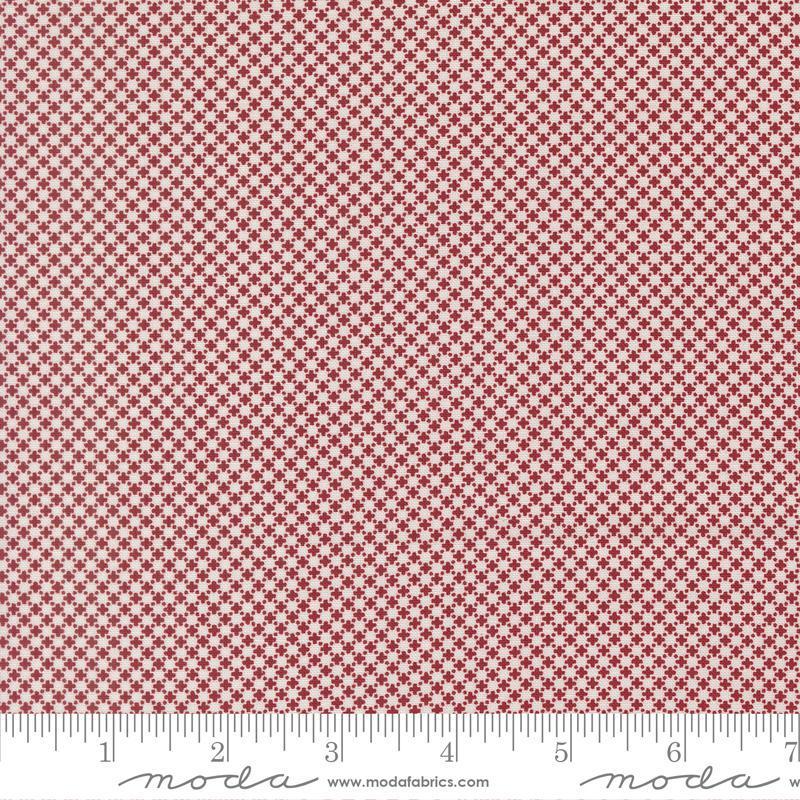 American Gatherings III Cross Stitch Blenders Cloud Crimson Primitive Gatherings Moda Cotton Fabric MD-49328-23