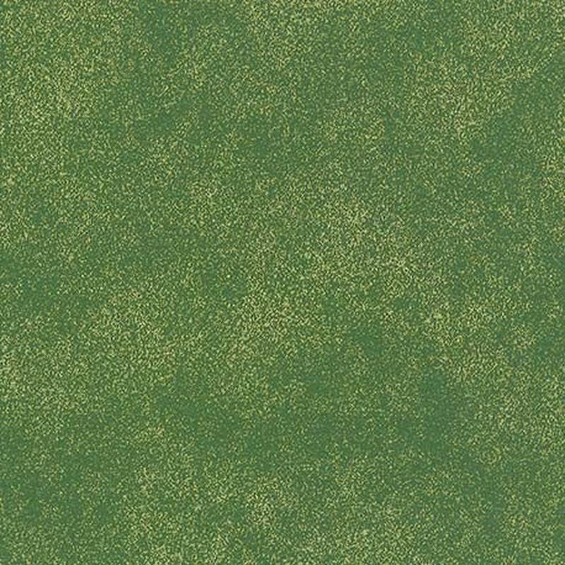Stardust Metallic Basil Green Michael Miller Cotton Fabric 1