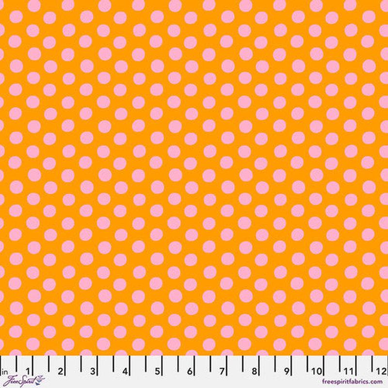 Spot Sherbert Orange Classics Kaffe Fassett Collective Free Spirit Cotton Fabric FS-PWGP70.SHERB 1/2