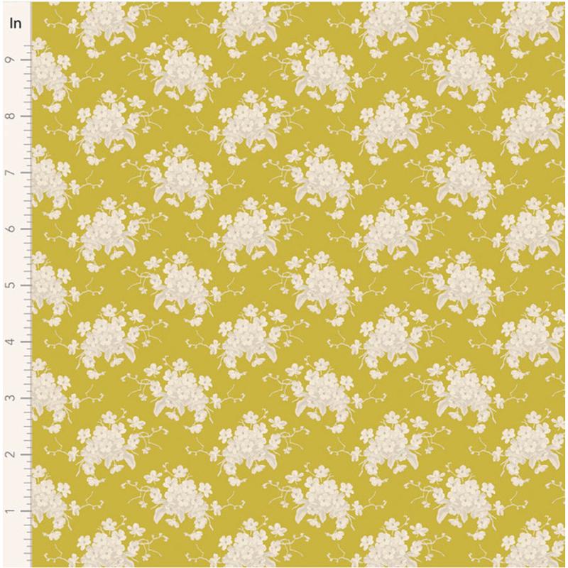Tilda Sunday Brunch ~ White Flower ~ 100590 Sour Yellow