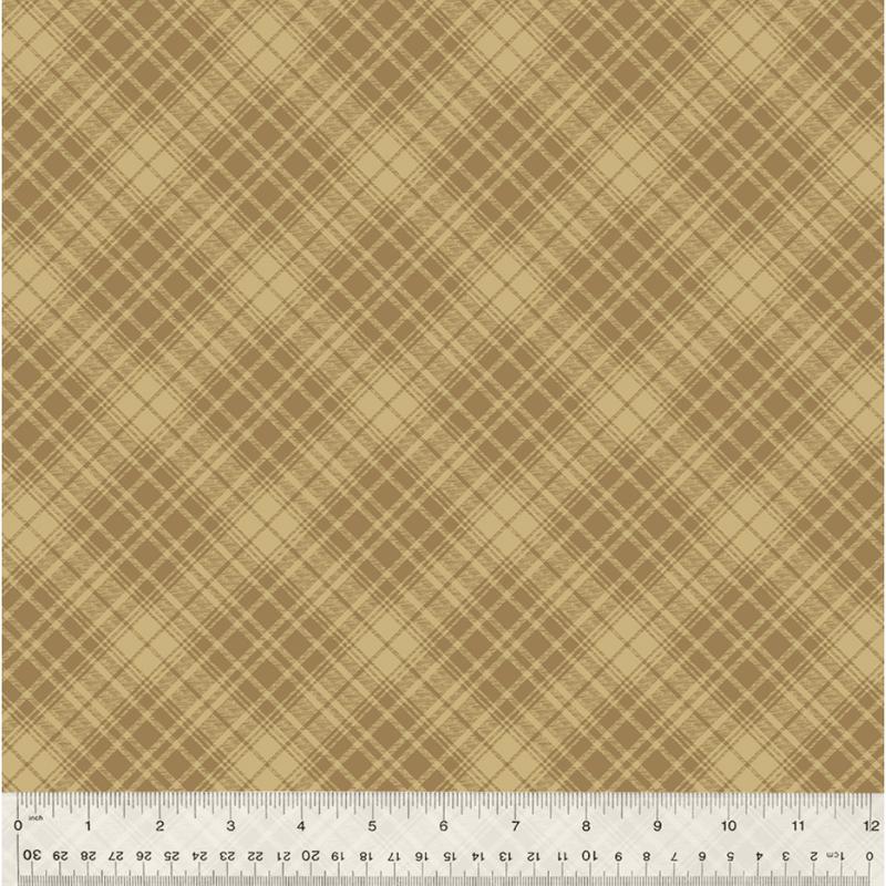 Creme de la Creme ~ Raspy Plaid Butterscotch 53714B 6 ~ One Yard