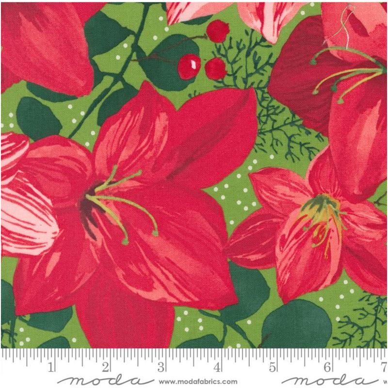 Winterly ~ Christmas Lily ~ 48760 12 Chartreuse ~ One Yard