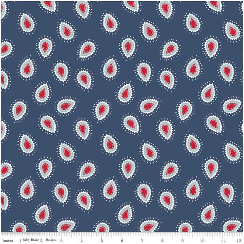 American Beauty ~ Paisley C14442 Navy