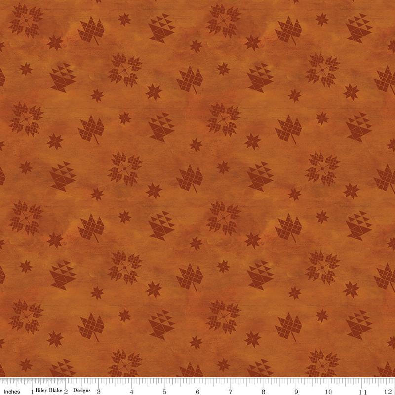Covered Bridges in Fall ~ Fall Block Toss ~ C16213-ORANGE ~ One Yard