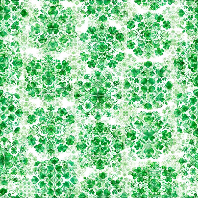 Spirit of Ireland ~ Shamrock Clusters ~ 31655 Z White