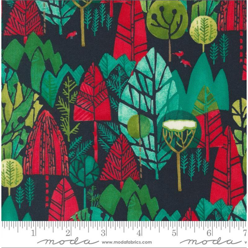 Winterly ~ Winter Landscape ~ 48762 19 Soft Black ~ One Yard