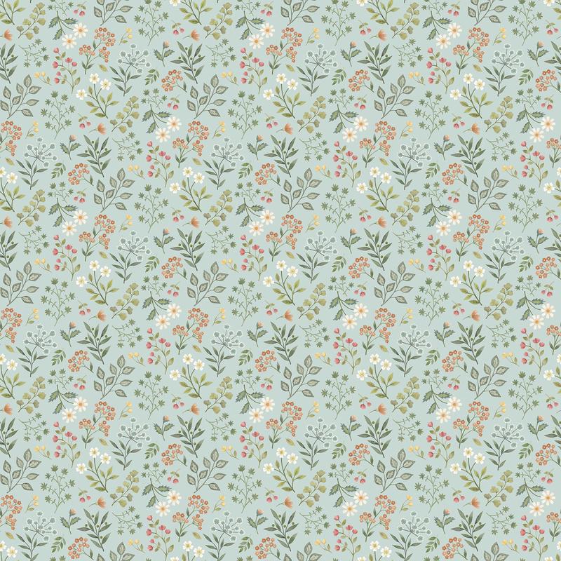 Woodland Heart ~ Floral ~ DP28724-42 Blue Multi