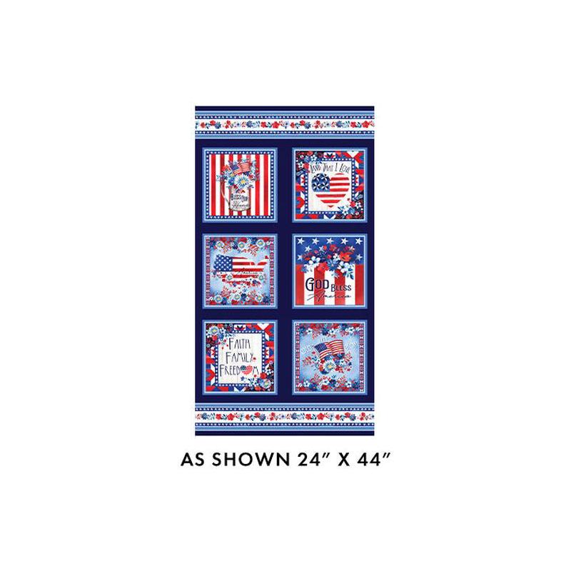 Faith, Family, Freedom ~ Patriotic Boxes Navy ~ 14834-57