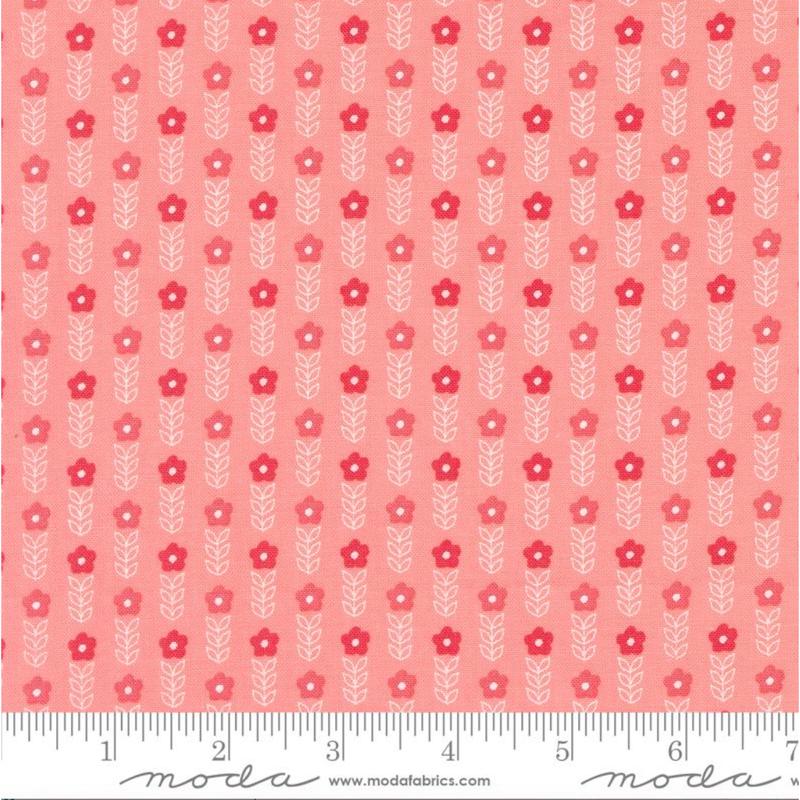 Strawberry Lemonade ~ Blooms Small Floral Stripe ~ Carnation 37673 12 ~ One Yard