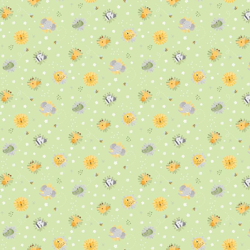 Sunny Safari ~ Mini Heads ~ 27765-72 Green Multi