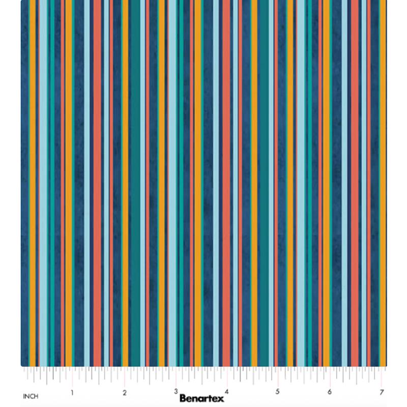 Under the Sea ~ Cabana Stripe 16531-23 Coral/Multi
