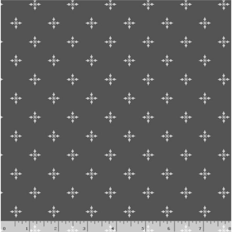 Bentley's Snowflakes ~ Sparkle ~ R650951D Charcoal ~ One Yard