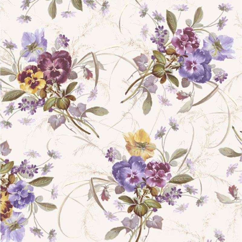 Dandy Pansies ~ Spring Beauties ~ R651235D  CREAM