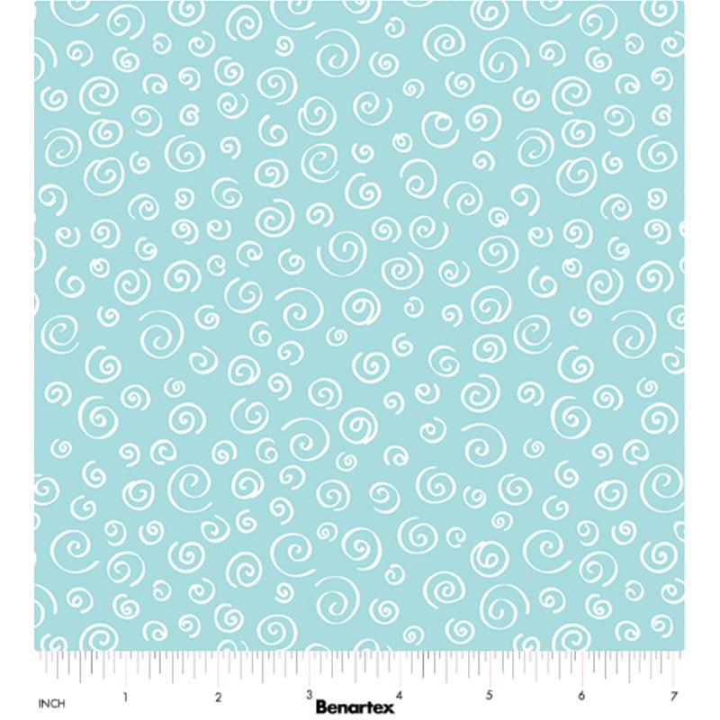 Sweet Little Lamb ~ Dreamy Swirls 14966-84 Aqua